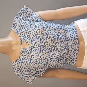 IZ BYER  floral blouse